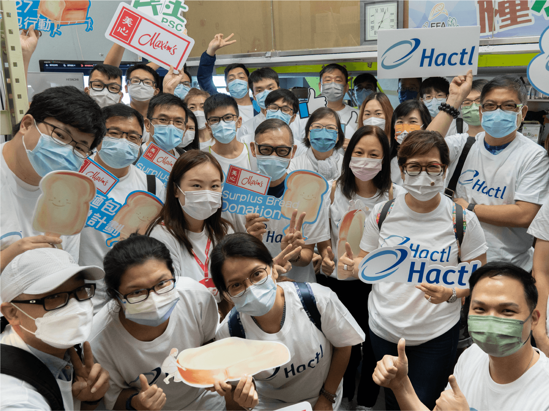 Hactl volunteers participated in the Bread Rescue event